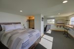 This 3rd bedroom is upstairs with a queen size bed , sitting area , WIFI Tv 